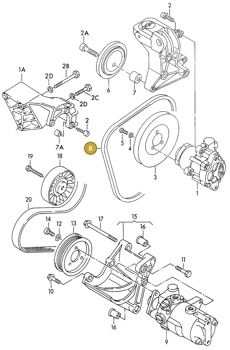 074145933AR — Volkswagen TRANSPORTER SYNCRO (1996-2003) diagram 117145950, position 8
