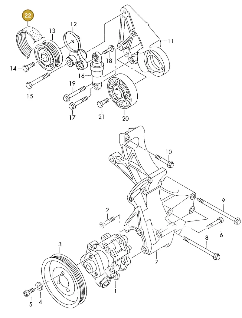074145933AR — Volkswagen LT, LT 4X4 (1996-2003) diagram 176145800, position 22