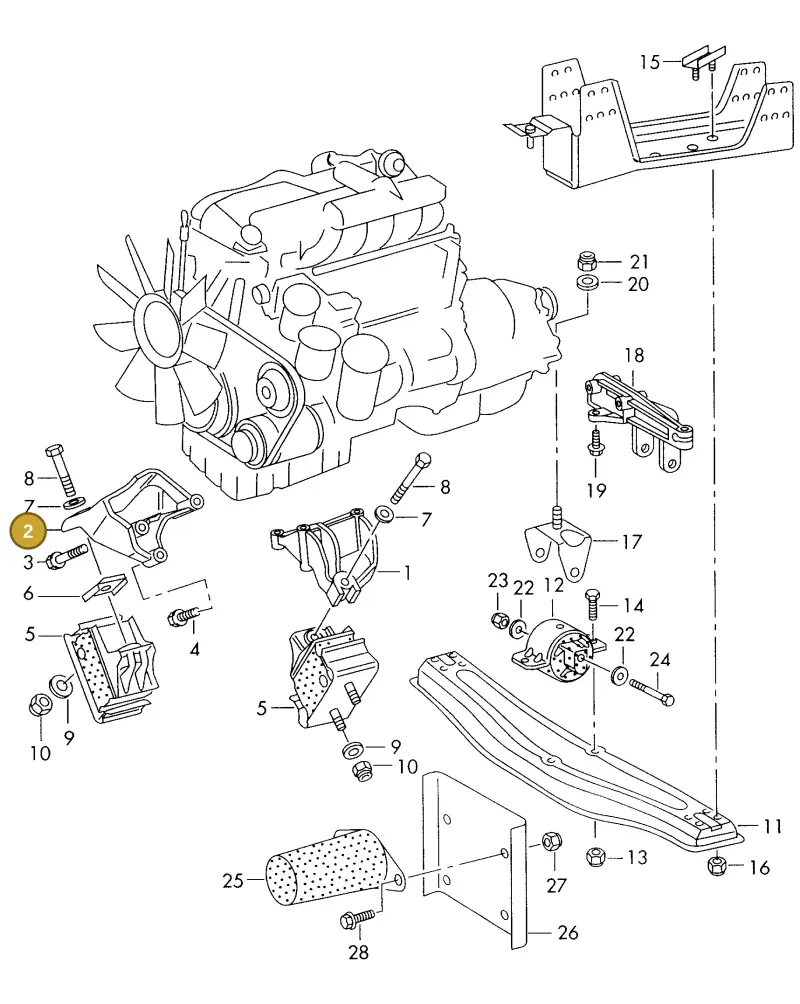 074199308 — Volkswagen LT, LT 4X4 (2003-2006) diagram 176199200, position 2