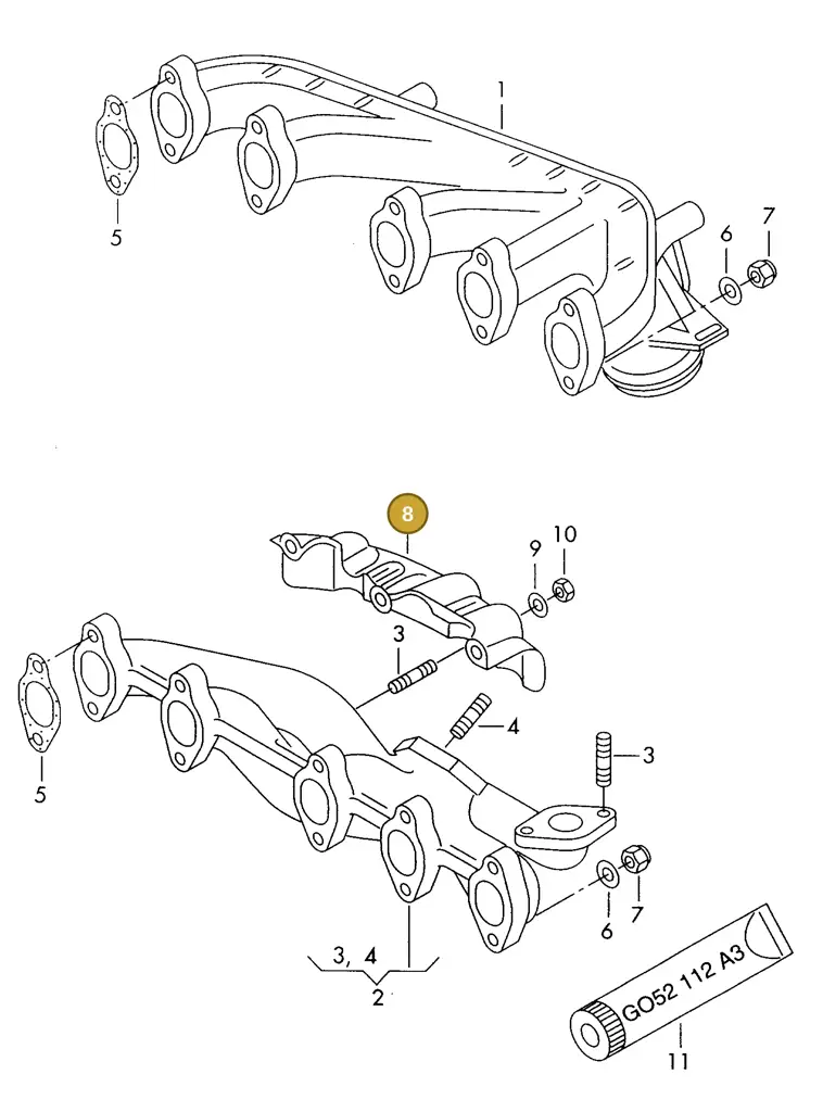 074253037B — Volkswagen TRANSPORTER SYNCRO (1996-2003) diagram 220253320, position 8
