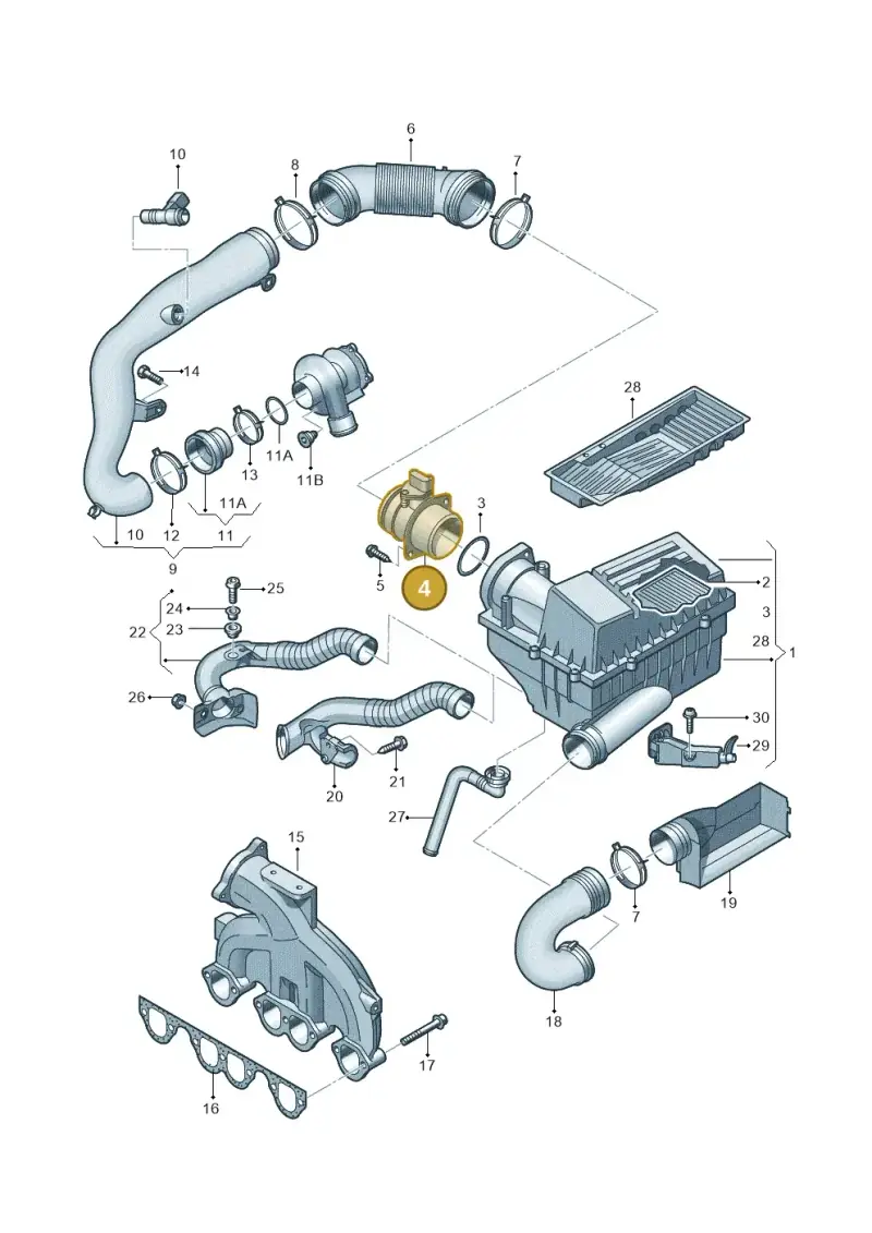 074906461B — Volkswagen Caddy panel van (2008-2010) diagram 460129030, position 4