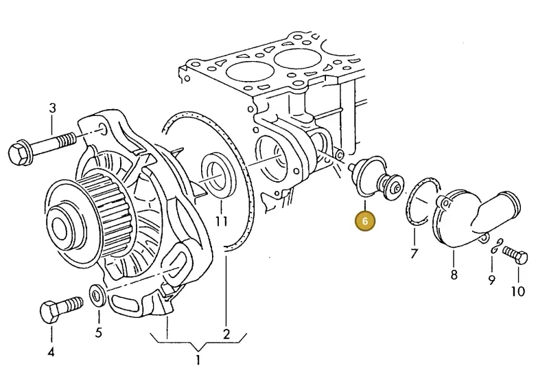 075121113D — Volkswagen TRANSPORTER SYNCRO (1996-2003) diagram 117121150, position 6