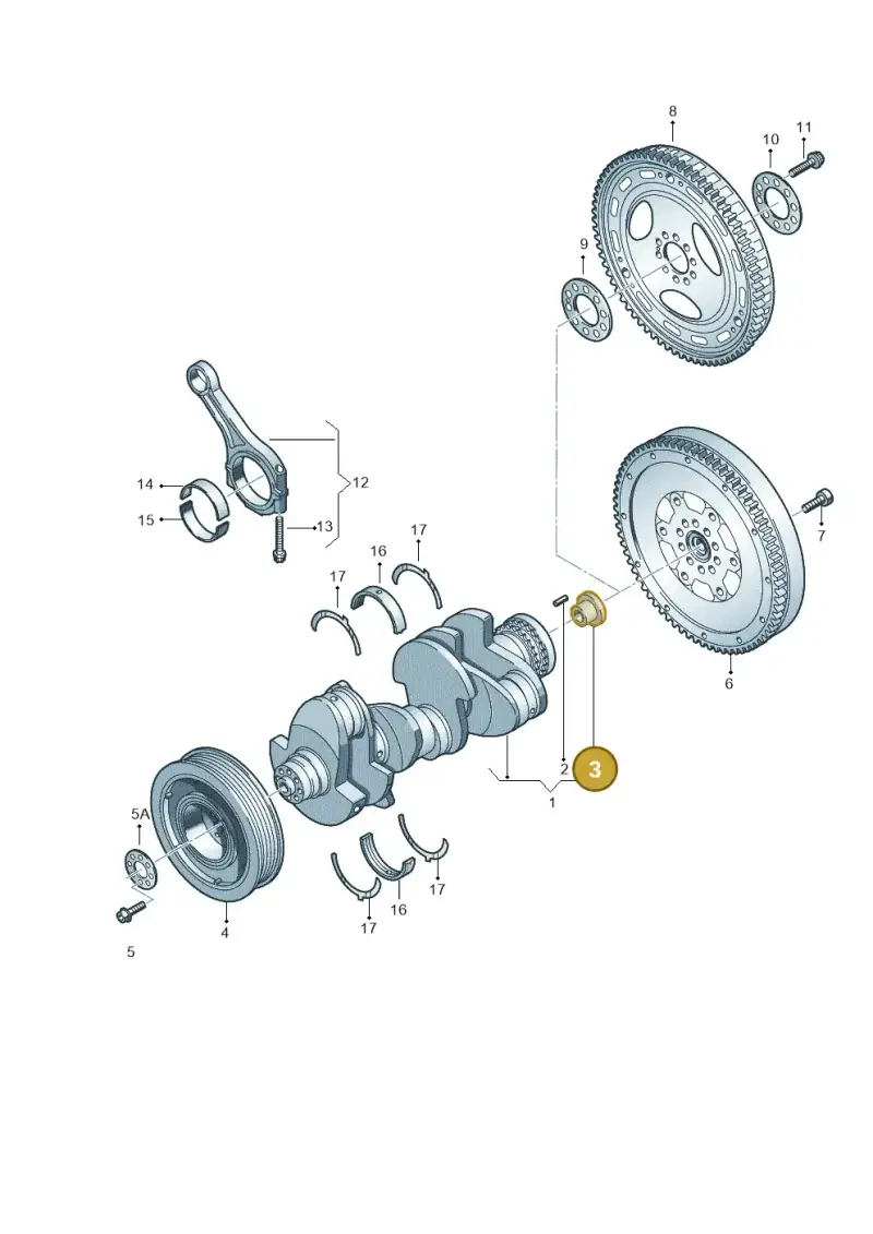 076105313 — Volkswagen Touareg                08> (2007-) diagram 258105400, position 3