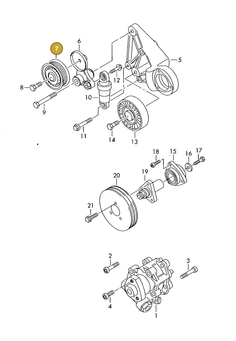 076145278 — Volkswagen DIES.-IND.-MOT.2,4>    81> (1981-) diagram 424145400, position 7