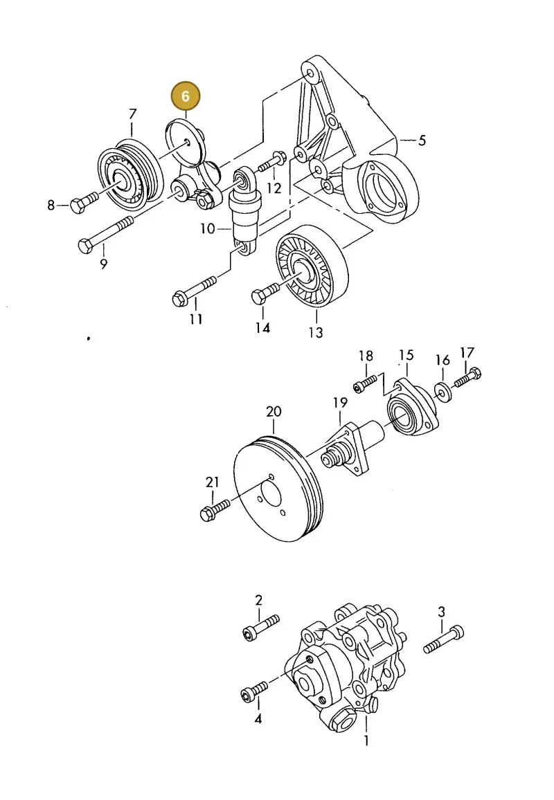 076145283 — Volkswagen DIES.-IND.-MOT.2,4>    81> (1981-) diagram 424145400, position 6
