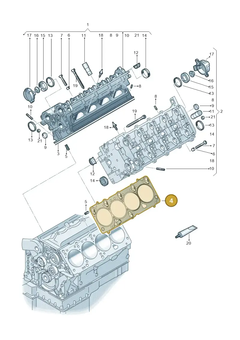 077103383BT — Volkswagen Phaeton 4motion (2010-2016) diagram 274103500, position 4