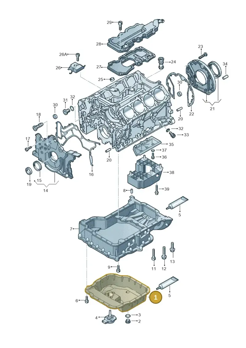 077103602F — Volkswagen Phaeton 4motion (2010-2016) diagram 274103100, position 1