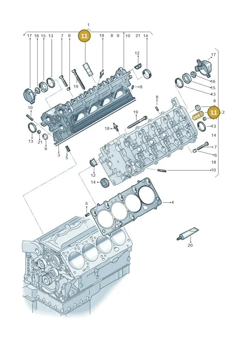 077103671C — Volkswagen Phaeton 4motion (2010-2016) diagram 274103500, position 11