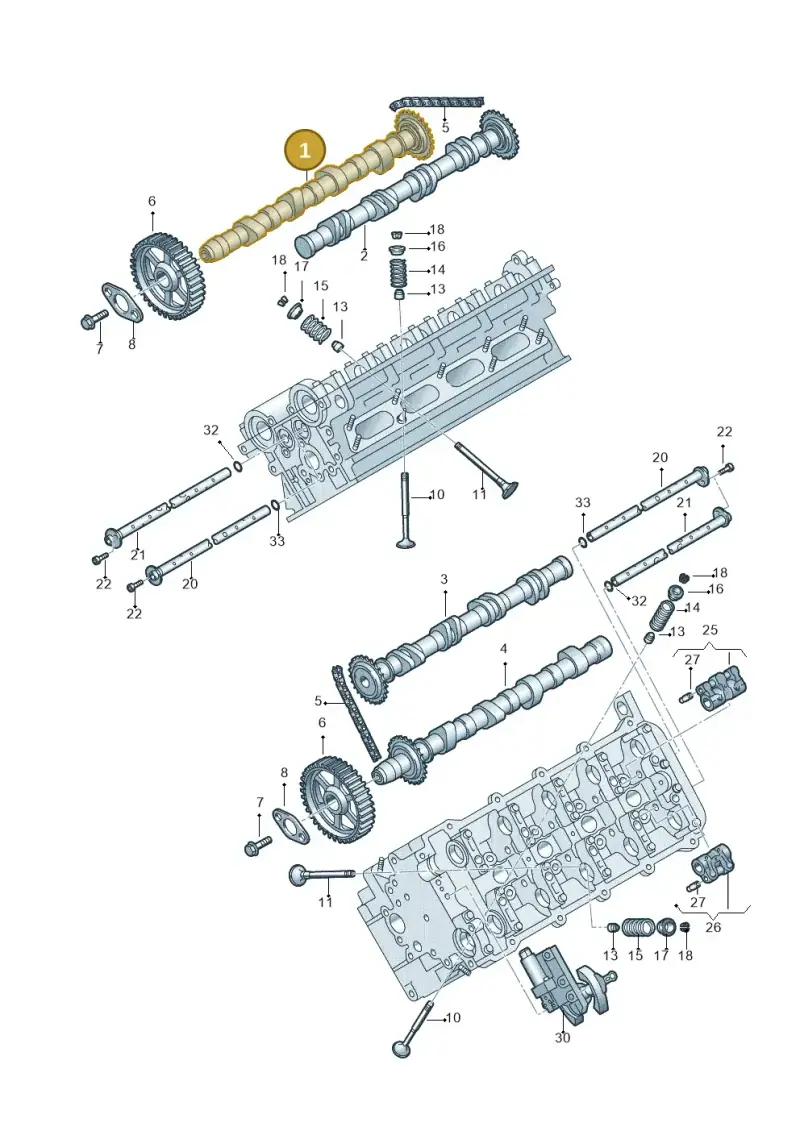 077109022EM — Volkswagen 7L6 platform diagram 255109440, position 1