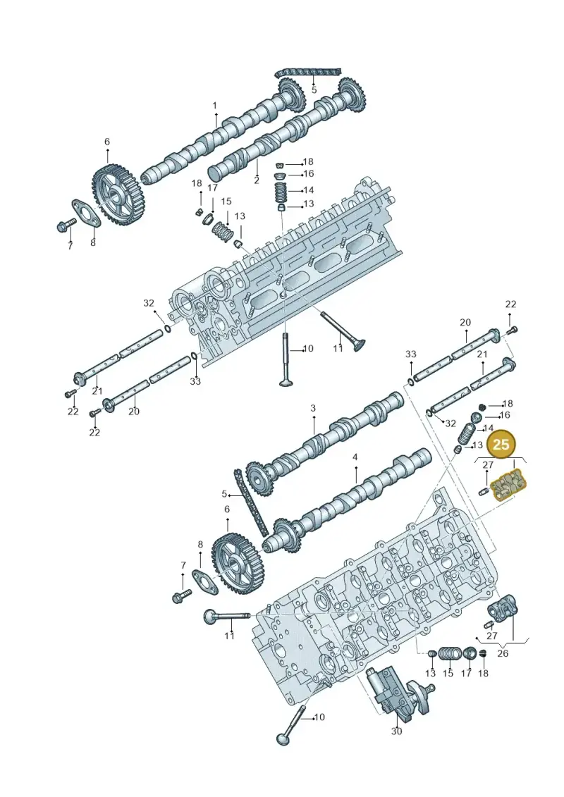 077109417J — Volkswagen 7L6 platform diagram 255109440, position 25