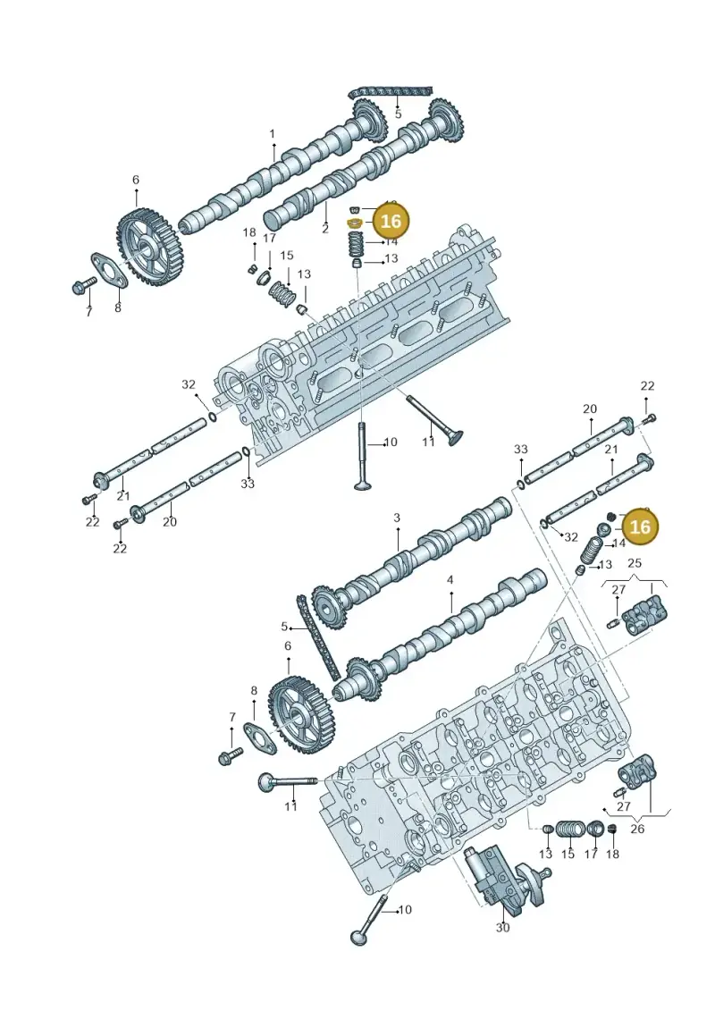 077109641G — Volkswagen 7L6 platform diagram 255109440, position 16
