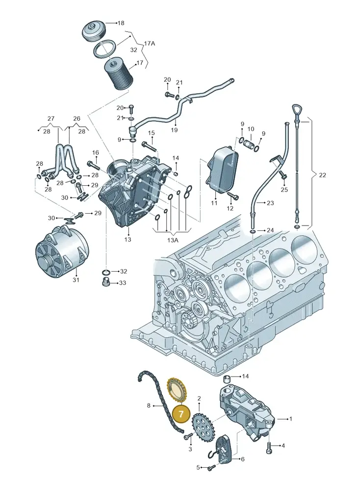 077115121F — Volkswagen Phaeton 4motion (2010-2016) diagram 710115300, position 7