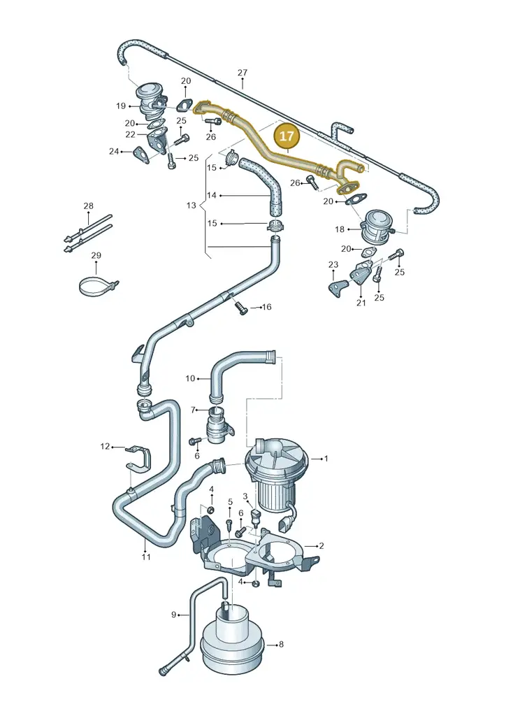 077131831G — Volkswagen Phaeton 4motion (2010-2016) diagram 258131150, position 17