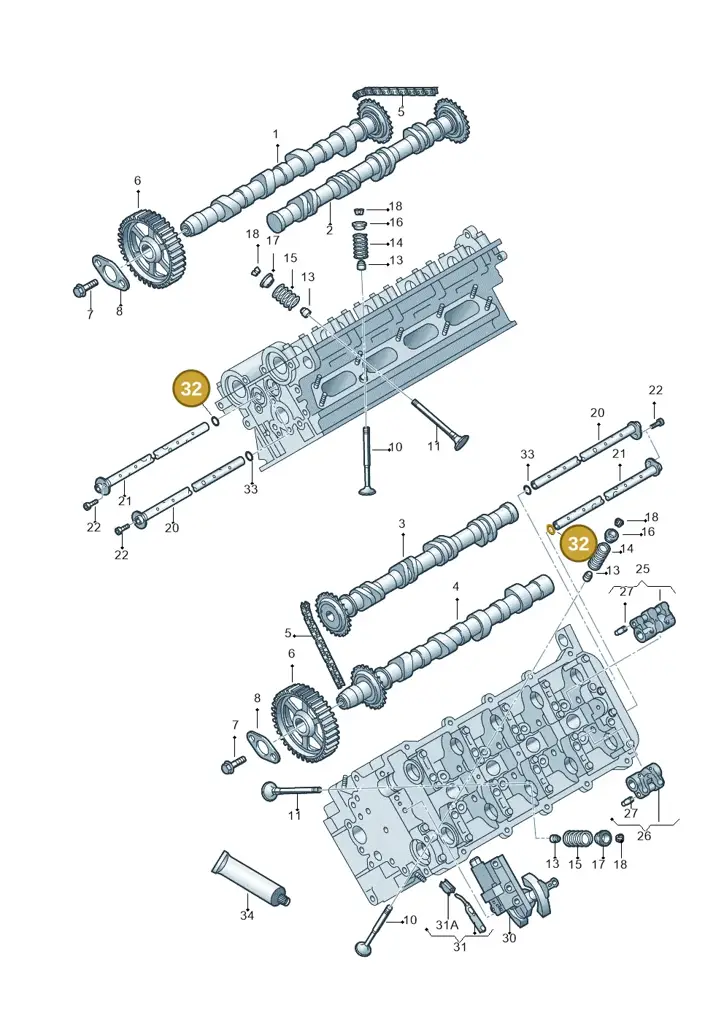 077133287A — Volkswagen Phaeton 4motion (2010-2016) diagram 710109300, position 32