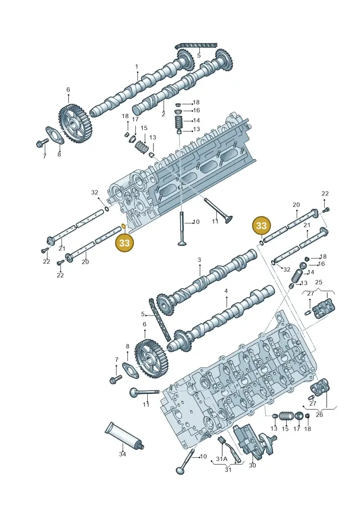 077133287B — Volkswagen Phaeton 4motion (2010-2016) diagram 710109300, position 33