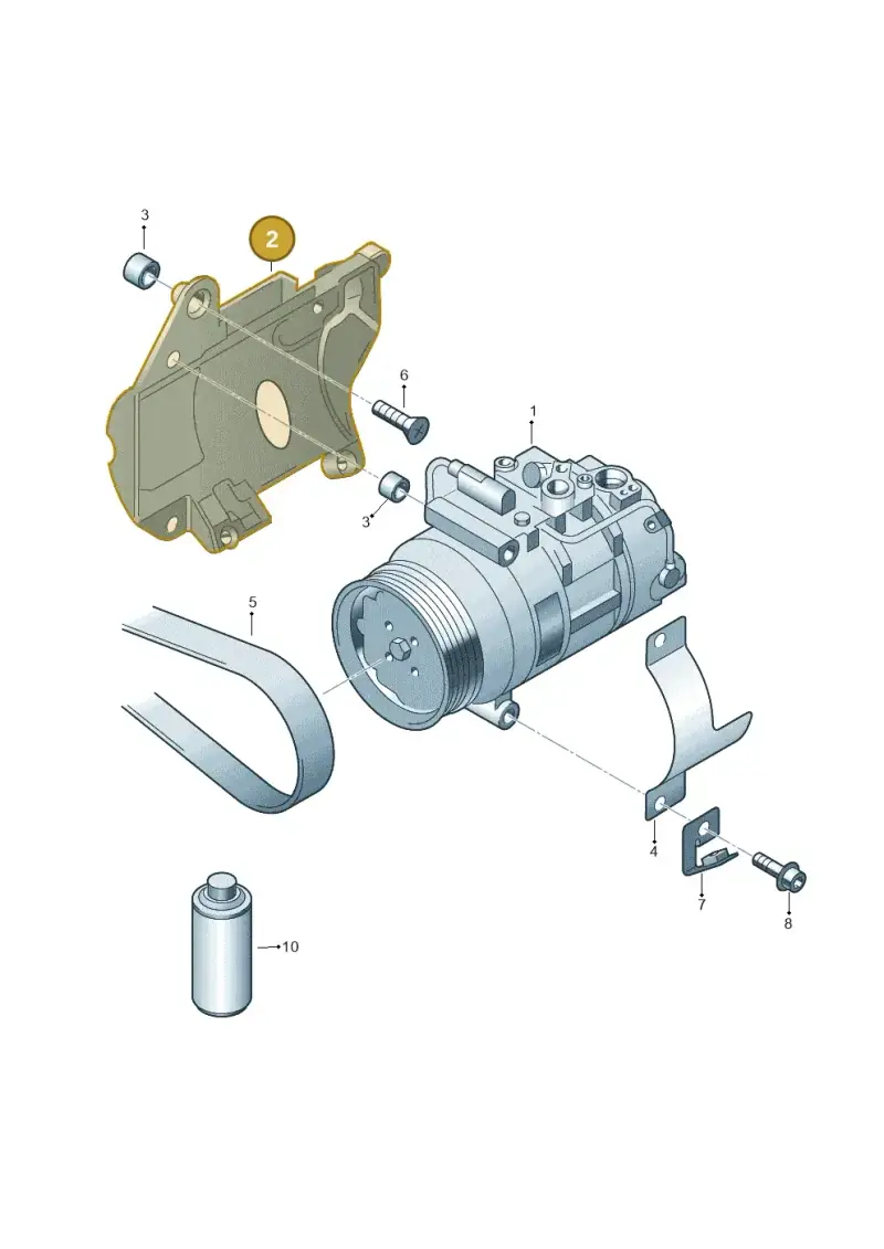 077260885N — Volkswagen Phaeton 4motion (2010-2016) diagram 195260380, position 2