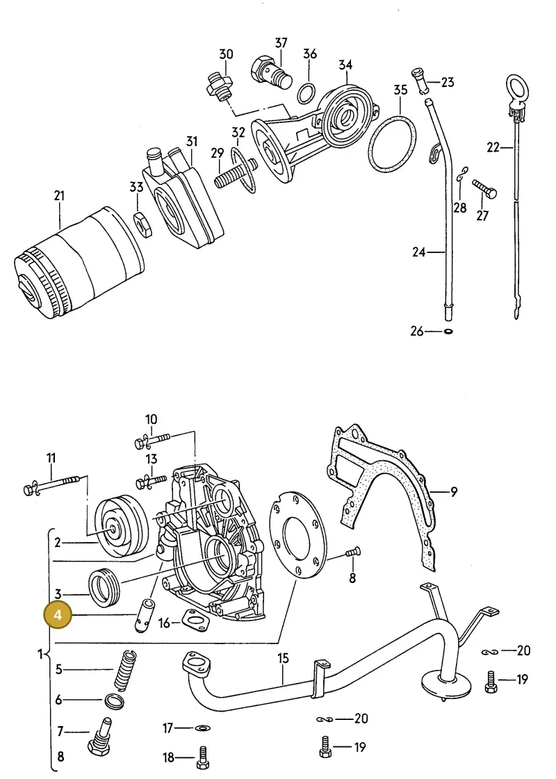 078115411 — Volkswagen LT, LT 4x4 (28-55) (1989-1995) diagram 109010000, position 4