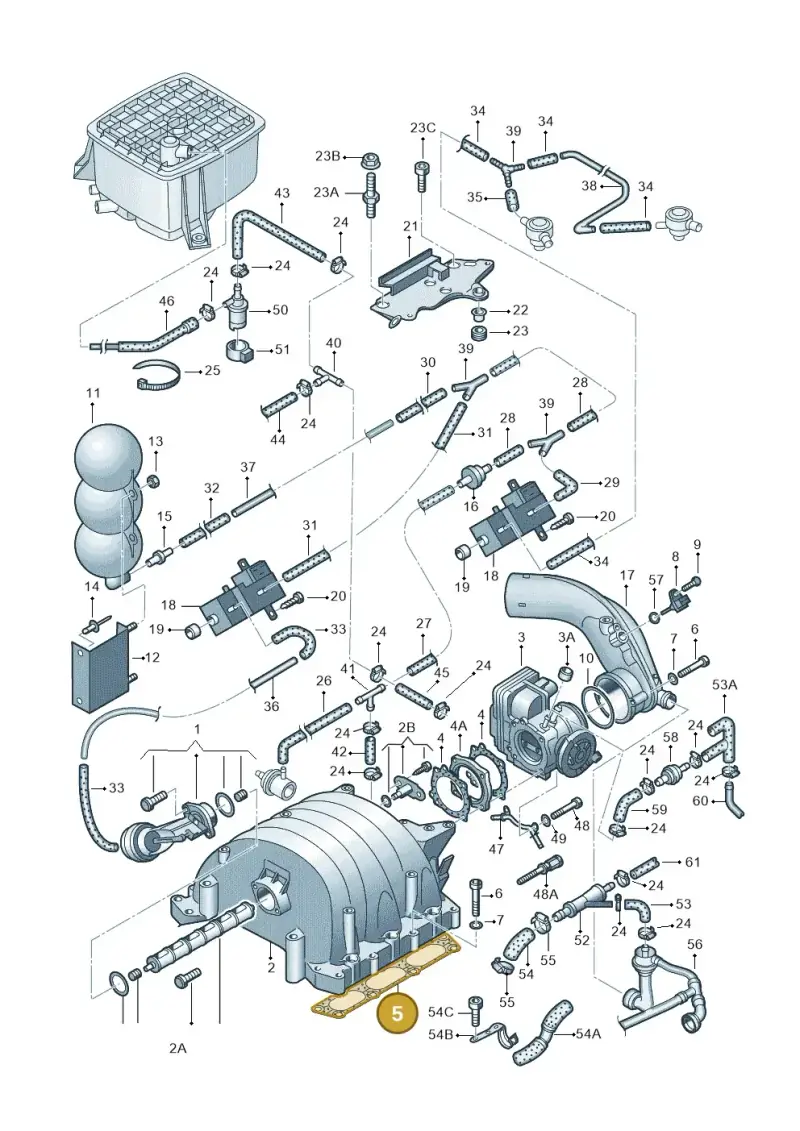 078129717P — Volkswagen PASSAT                 00> (2000-) diagram 156133820, position 5