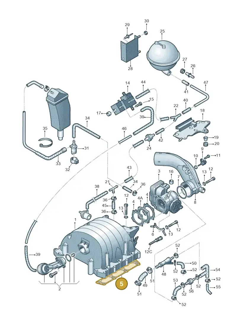 078129717P — Volkswagen 3B0 platform diagram 218133800, position 5