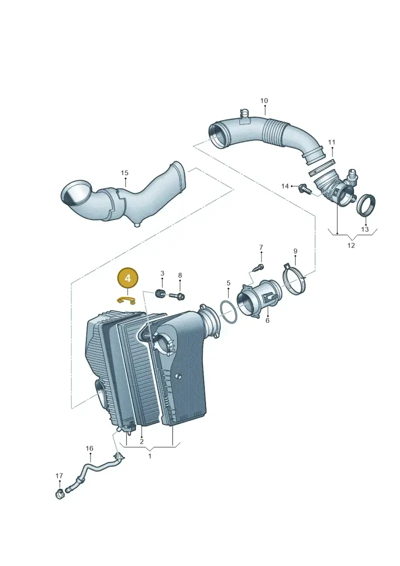 078129797 — Volkswagen Touareg BlueMotion (2014-2018) diagram 693129000, position 4