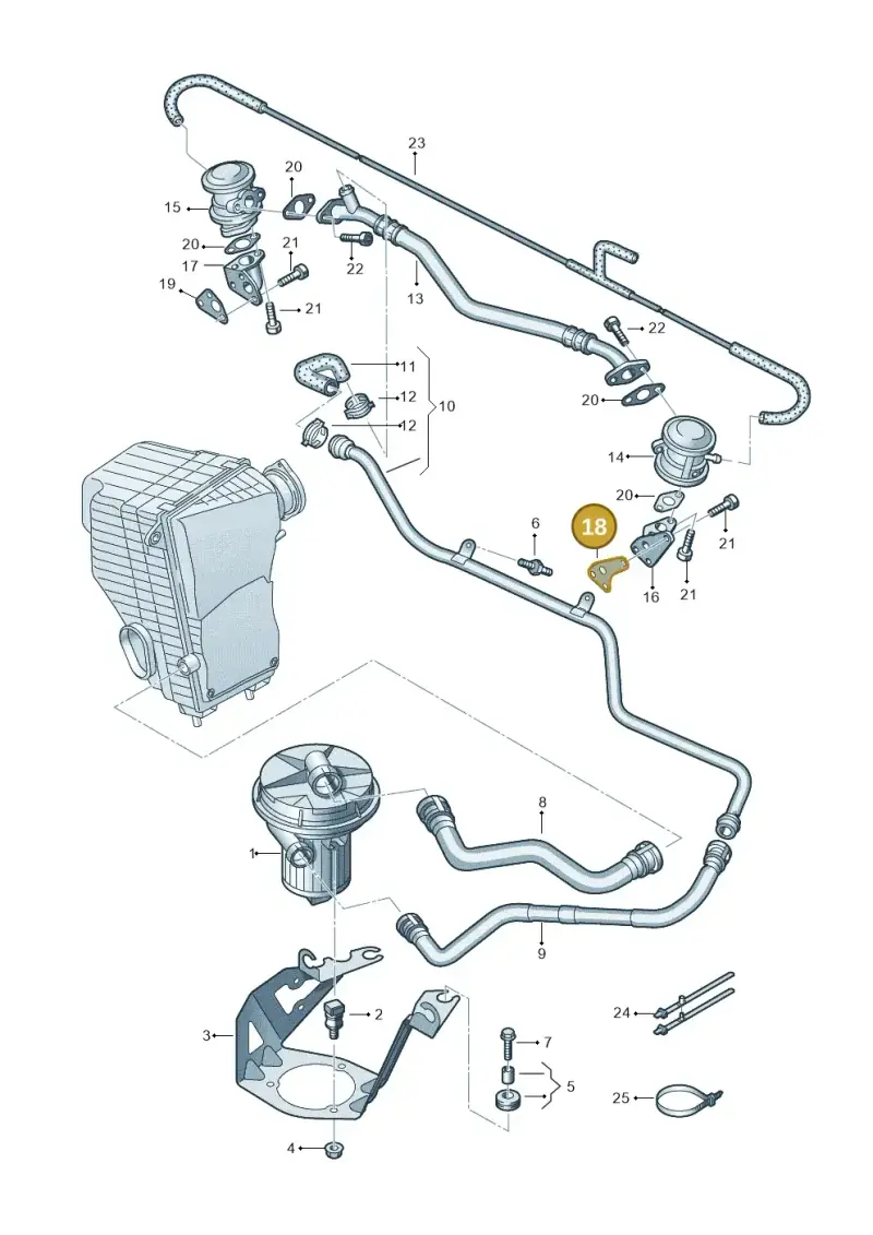 078131120E — Volkswagen Touareg (2005-2006) diagram 274131150, position 18