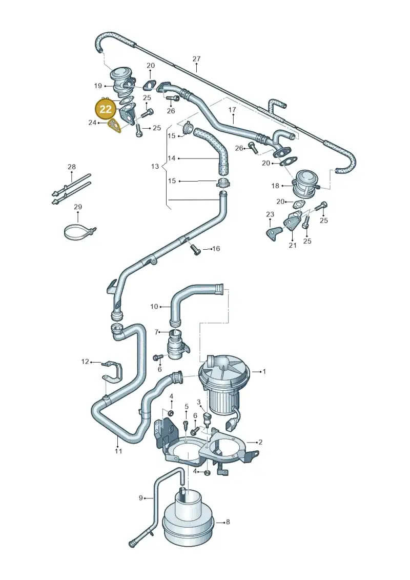 078131166 — Volkswagen Phaeton 4motion (2010-2016) diagram 258131150, position 22