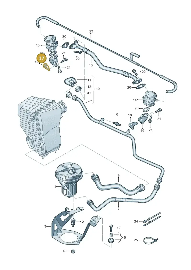 078131166 — Volkswagen Touareg (2005-2006) diagram 274131150, position 17