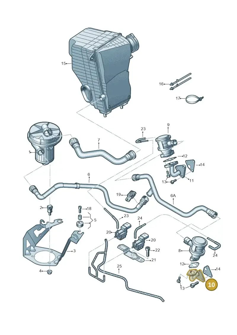 078131166 — Volkswagen Touareg                08> (2007-) diagram 616131100, position 10