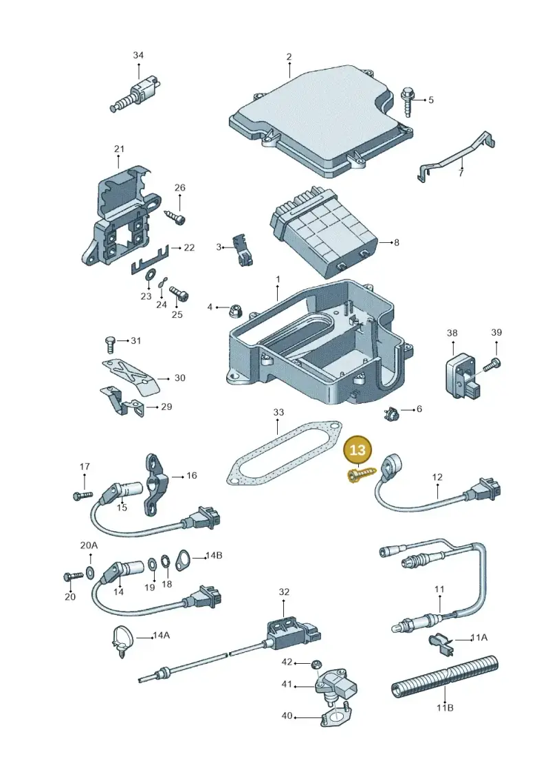078905319 — Volkswagen Passat/4Motion/W8 (2000-2002) diagram 221906000, position 13