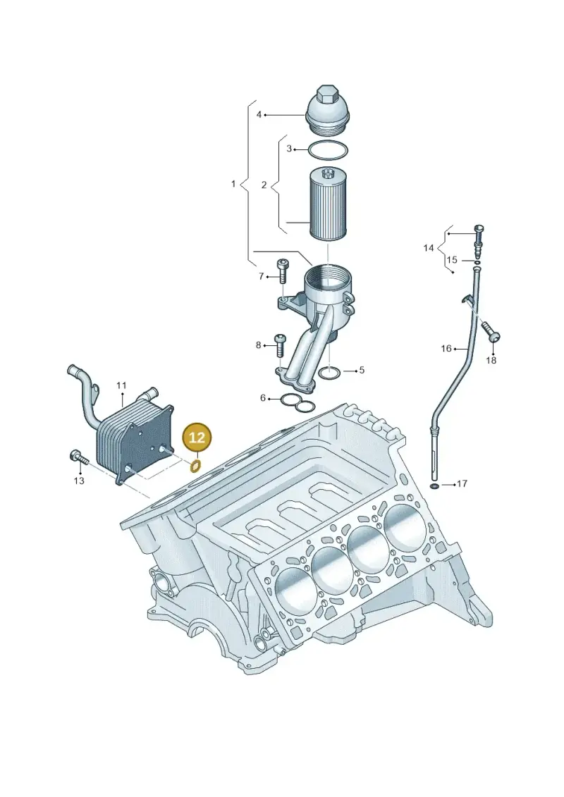079103121AD — Volkswagen Touareg BlueMotion (2014-2018) diagram 693115650, position 12