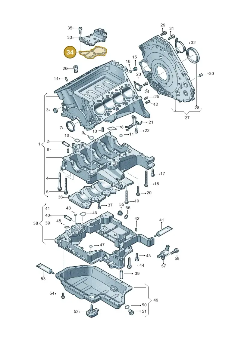 079103161J — Volkswagen Touareg BlueMotion (2014-2018) diagram 478103120, position 34