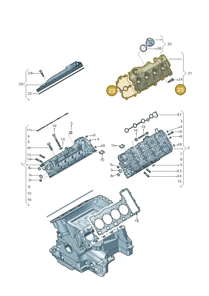 079103483T — Volkswagen Touareg BlueMotion (2014-2018) diagram 478103520, position 23