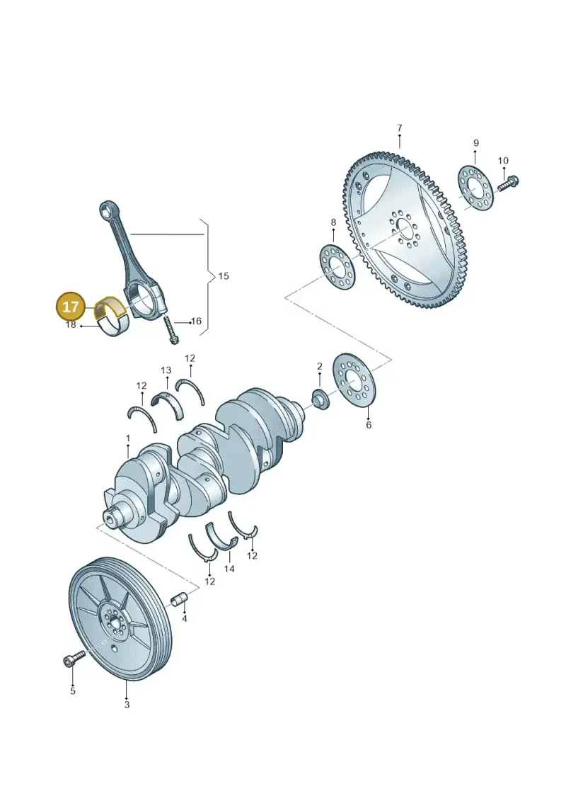 079105701LGLB — Volkswagen Touareg BlueMotion (2014-2018) diagram 748105150, position 17