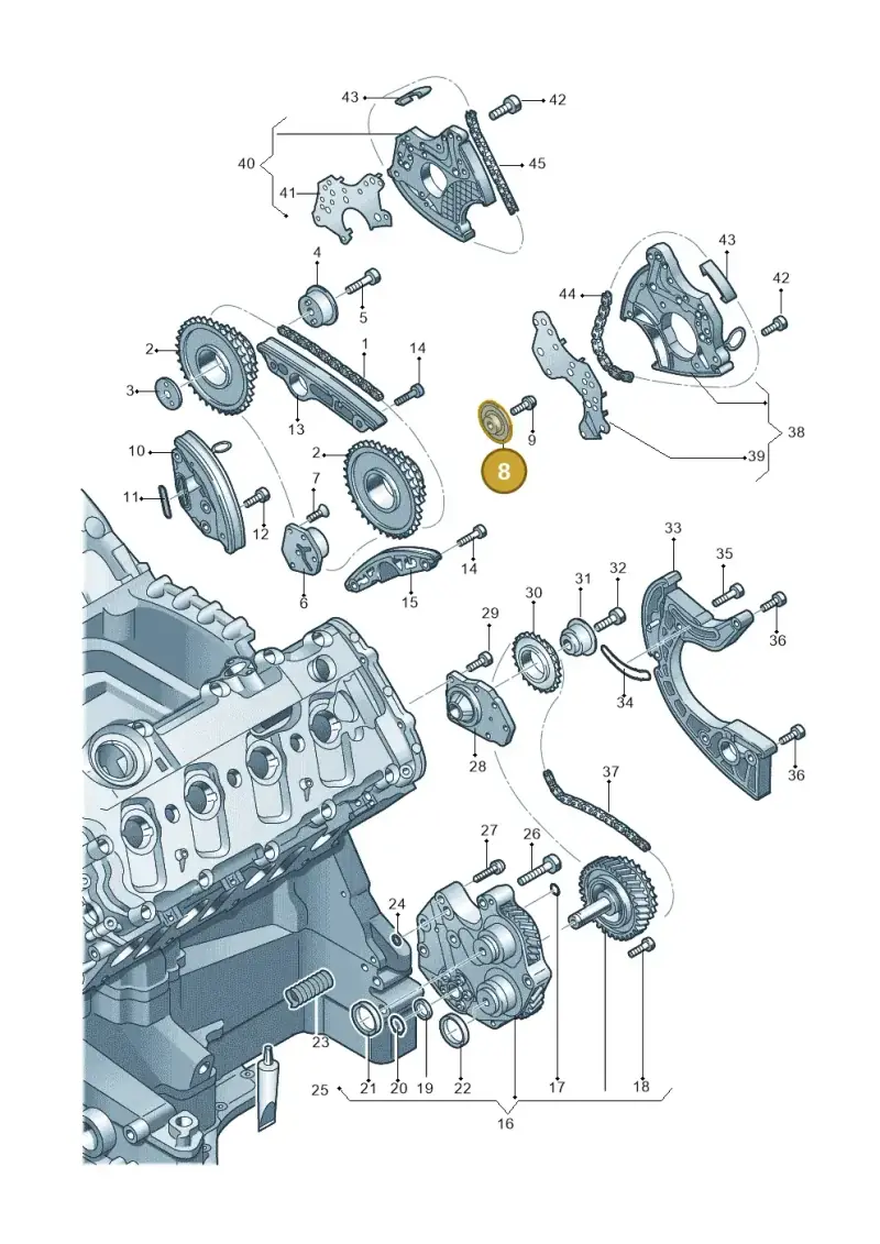 079109180A — Volkswagen Touareg BlueMotion (2014-2018) diagram 478109670, position 8