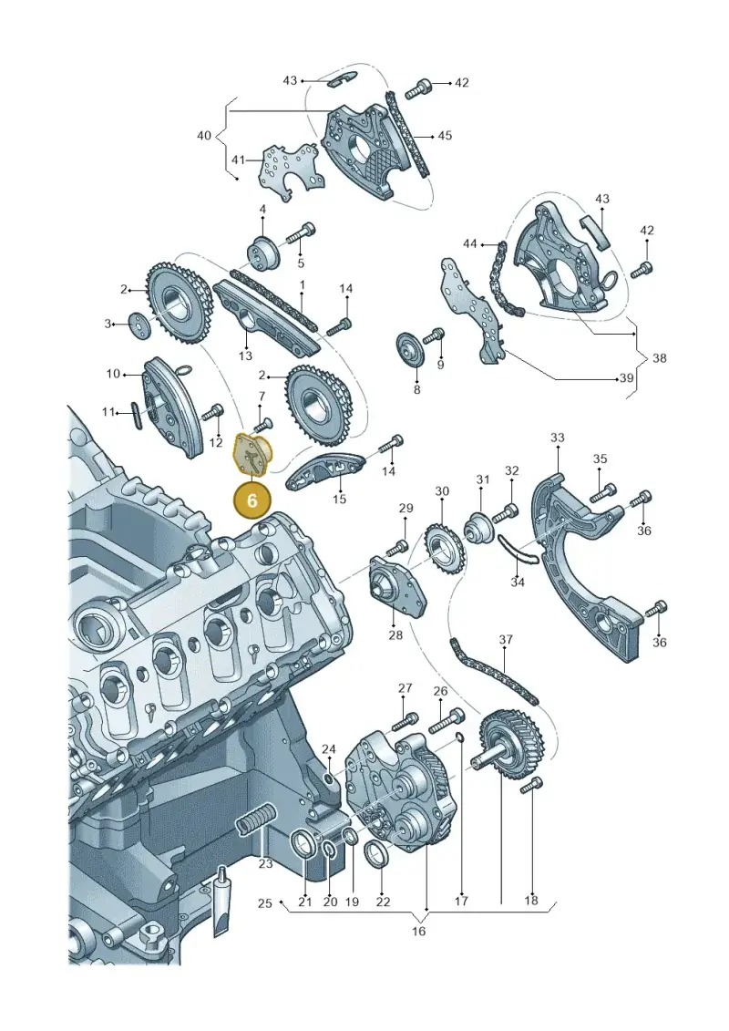079109224F — Volkswagen Touareg BlueMotion (2014-2018) diagram 478109670, position 6
