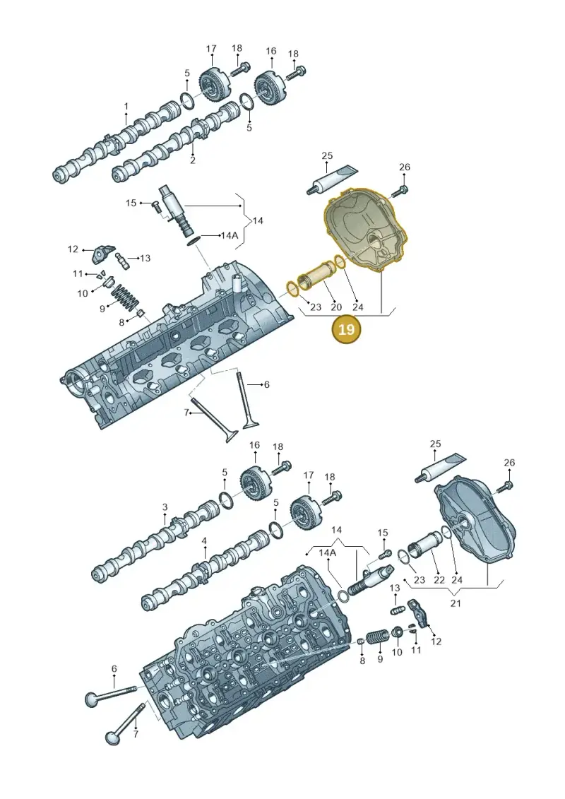 079109283L — Volkswagen Touareg BlueMotion (2014-2018) diagram 478109170, position 19