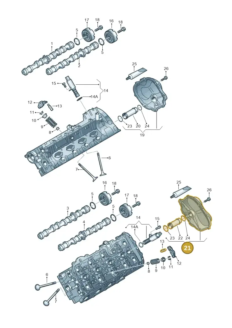 079109284P — Volkswagen Touareg BlueMotion (2014-2018) diagram 478109170, position 21