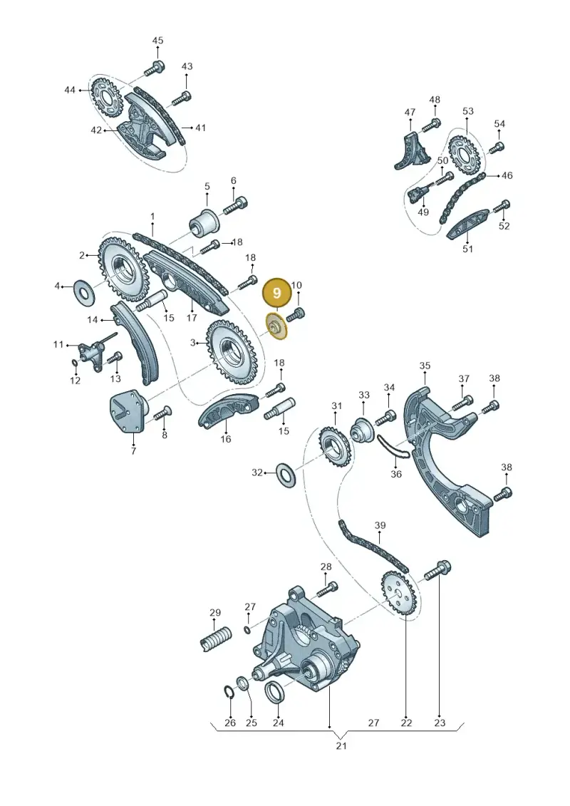 079109435G — Volkswagen Touareg BlueMotion (2014-2018) diagram 277109900, position 9