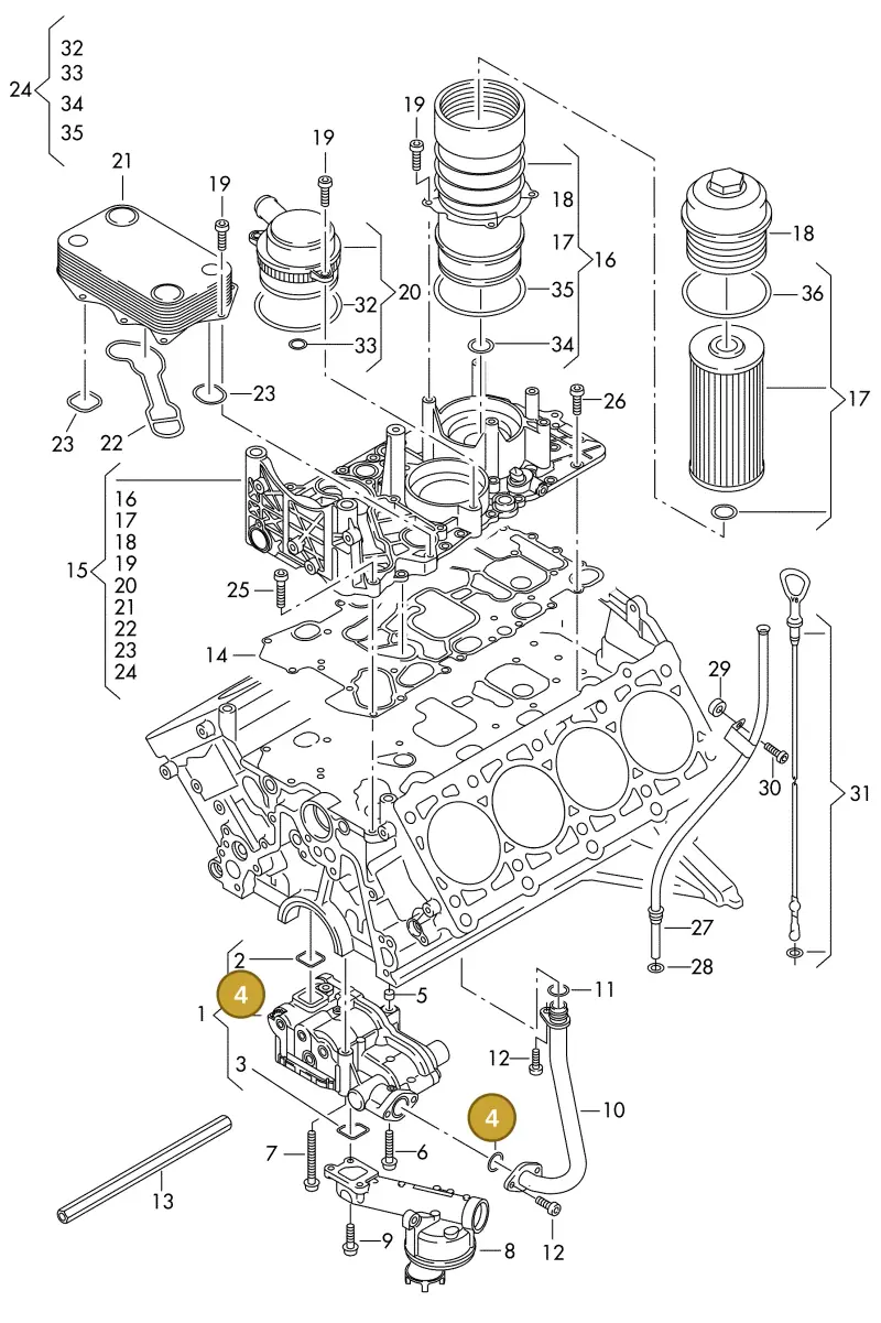 079115131A — Volkswagen MARINE-MOTOR           02> (2002-) diagram 277115370, position 4