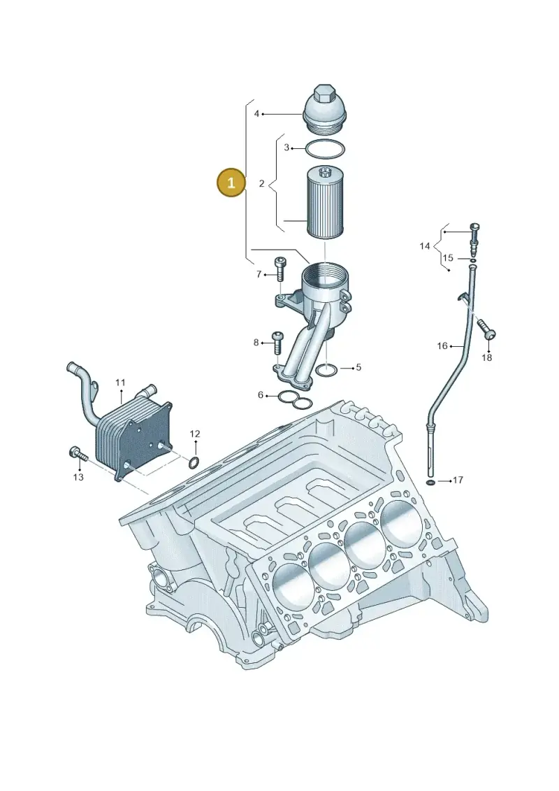079115401AA — Volkswagen Touareg BlueMotion (2014-2018) diagram 693115650, position 1