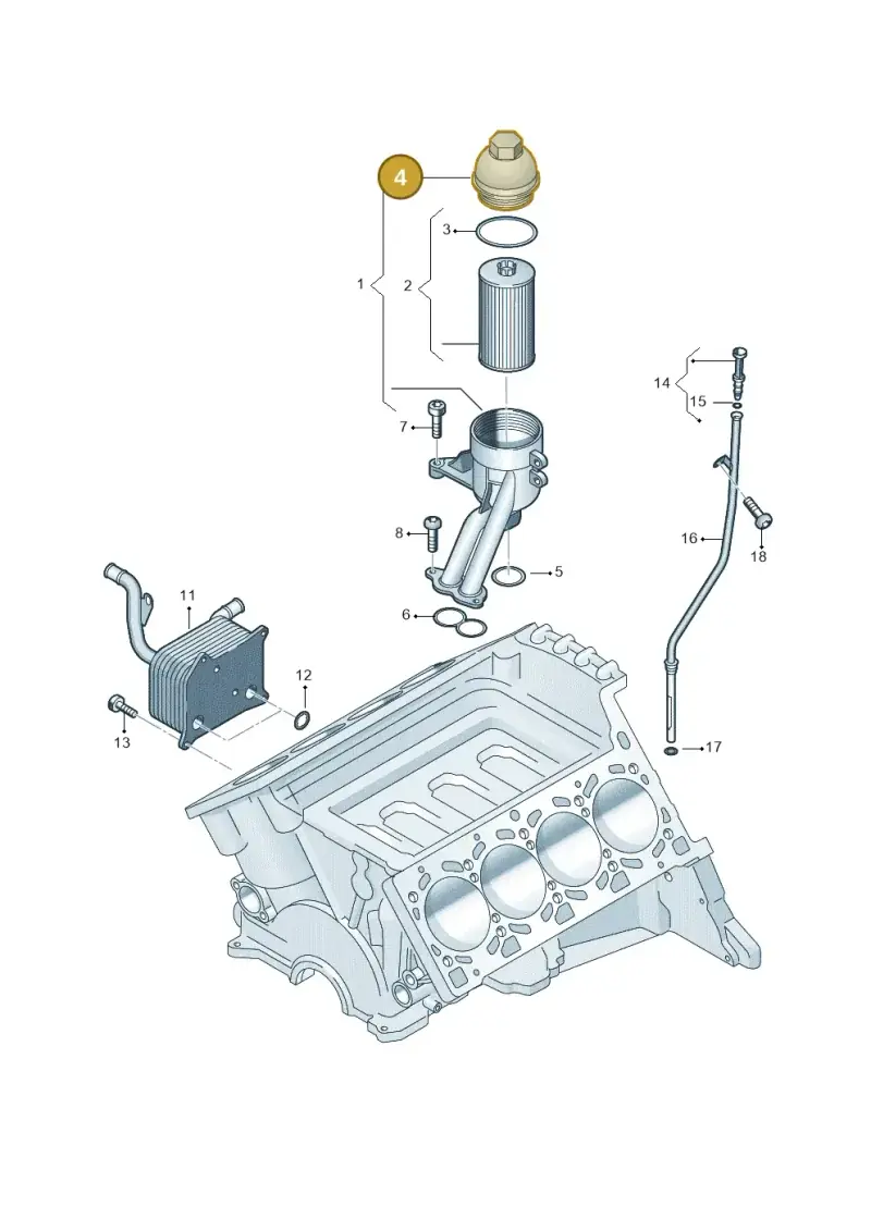 079115433D — Volkswagen Touareg BlueMotion (2014-2018) diagram 693115650, position 4