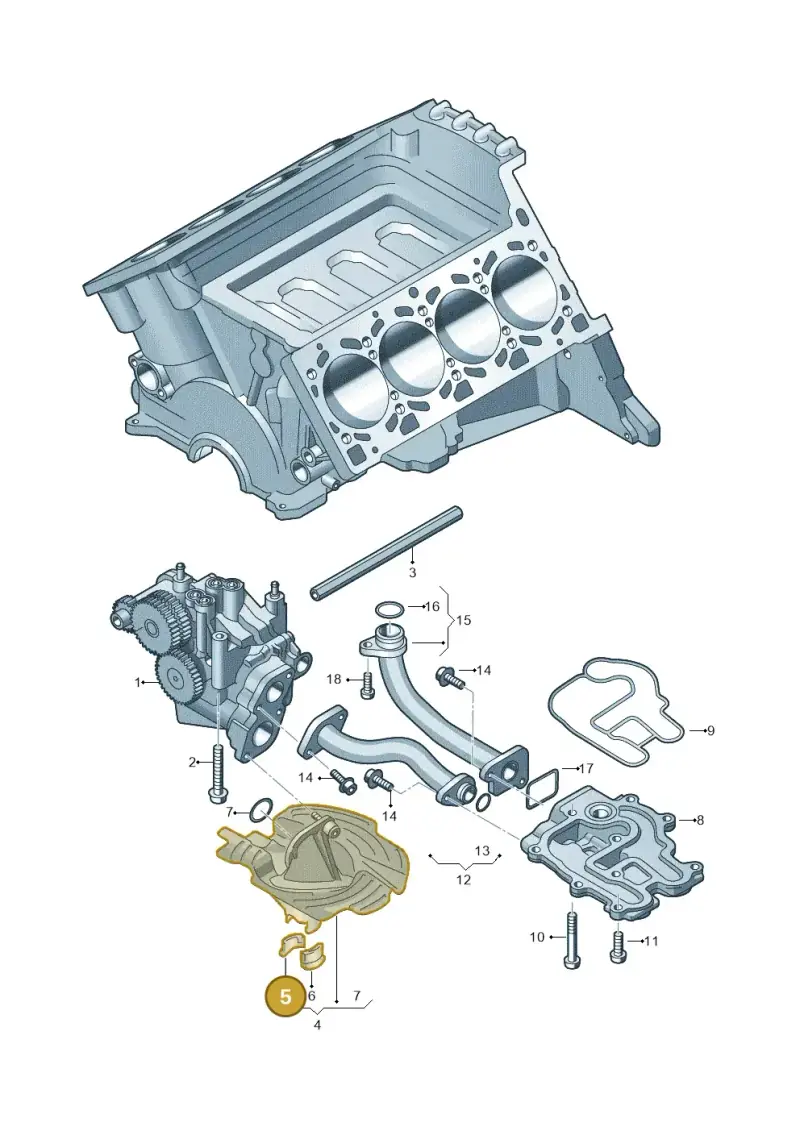 079115638C — Volkswagen Touareg BlueMotion (2014-2018) diagram 693115150, position 5