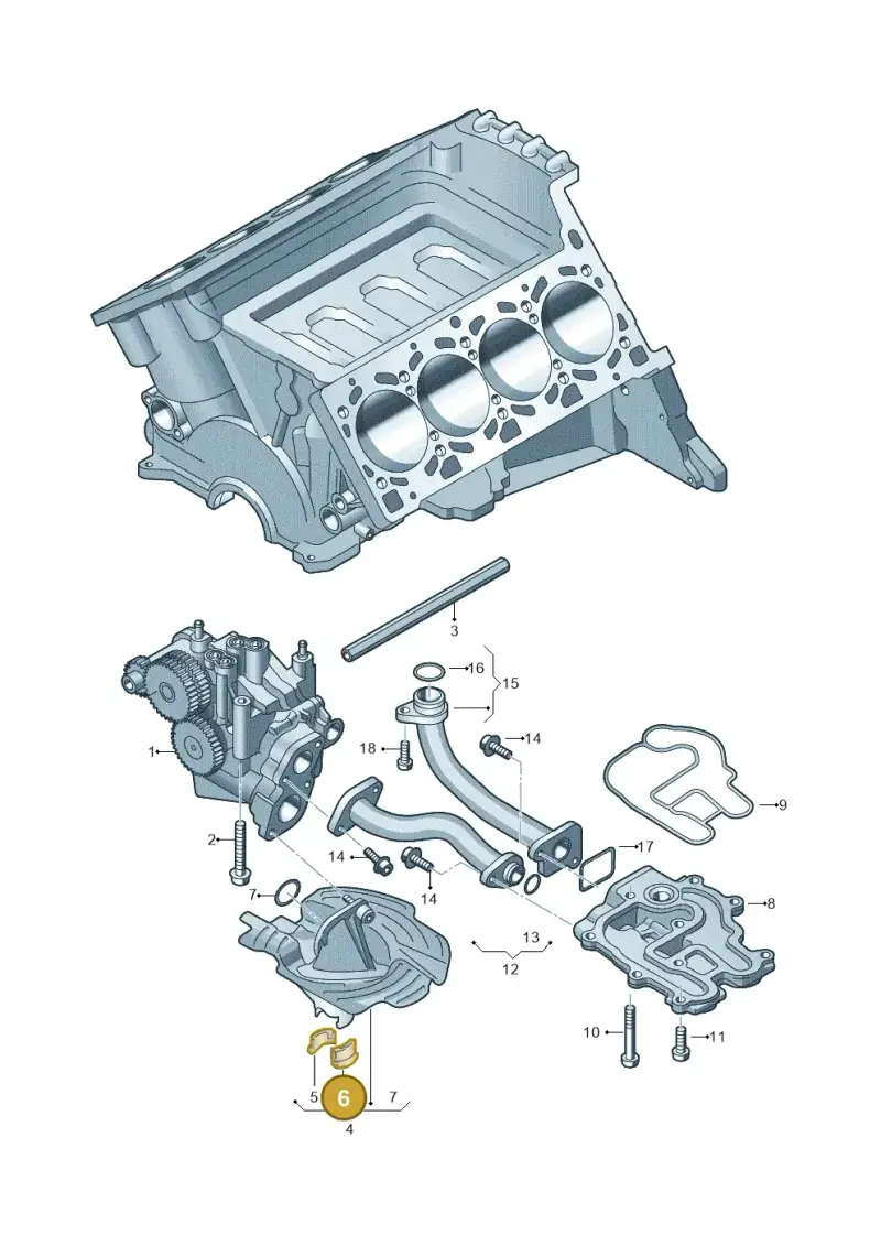 079115638D — Volkswagen Touareg BlueMotion (2014-2018) diagram 693115150, position 6