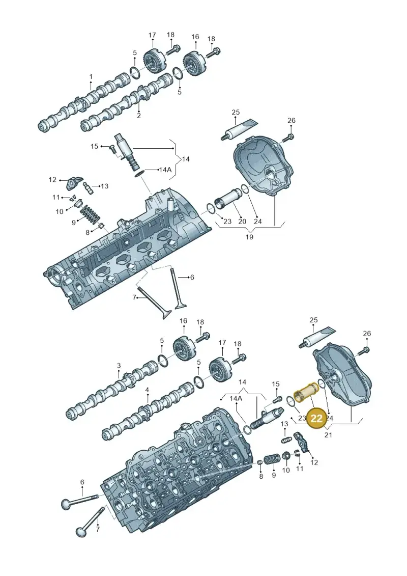 079121071CT — Volkswagen Touareg BlueMotion (2014-2018) diagram 478109170, position 22