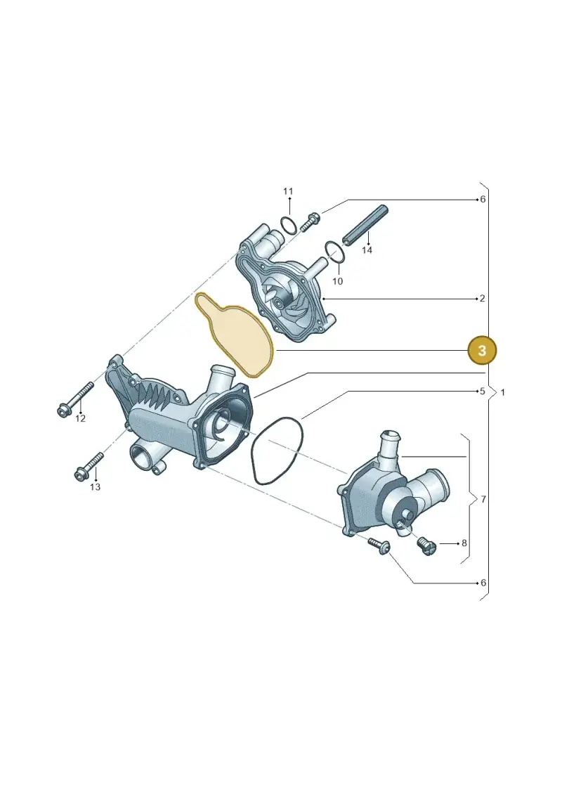 079121119B — Volkswagen Touareg BlueMotion (2014-2018) diagram 693121070, position 3
