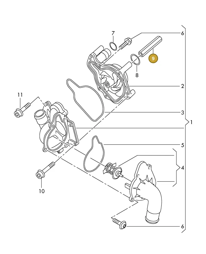 079121236D — Volkswagen MARINE-MOTOR           02> (2002-) diagram 277121200, position 9