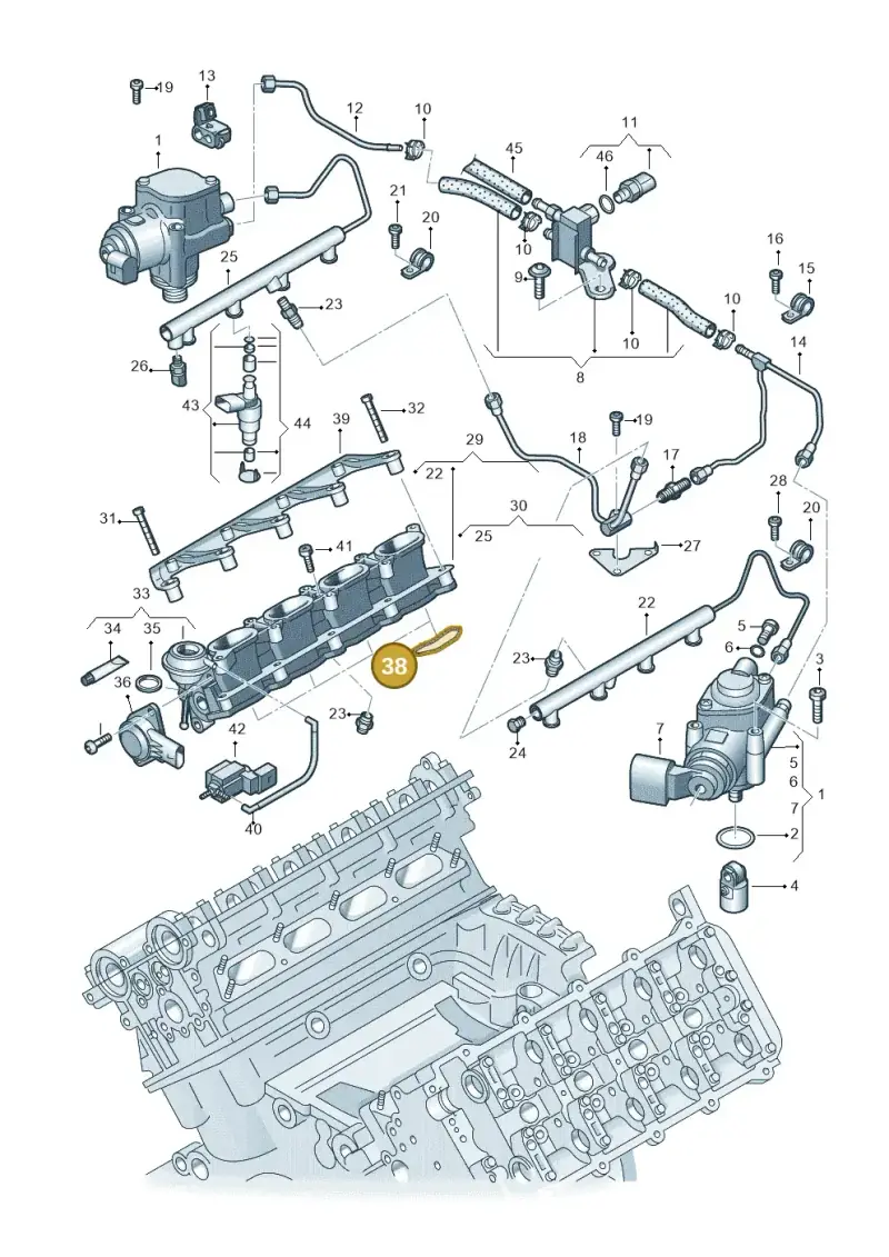 079129717B — Volkswagen Touareg                08> (2007-) diagram 620133850, position 38