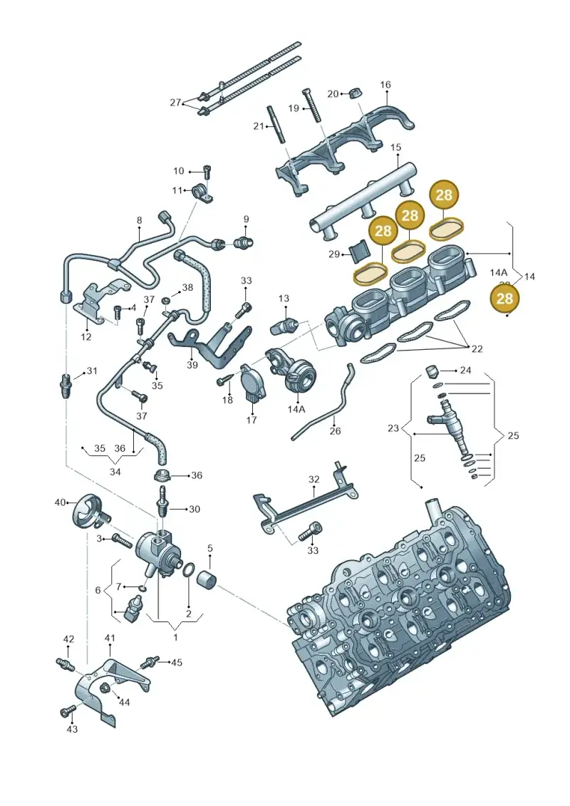 079129717D — Volkswagen Touareg BlueMotion (2014-2018) diagram 693133500, position 28