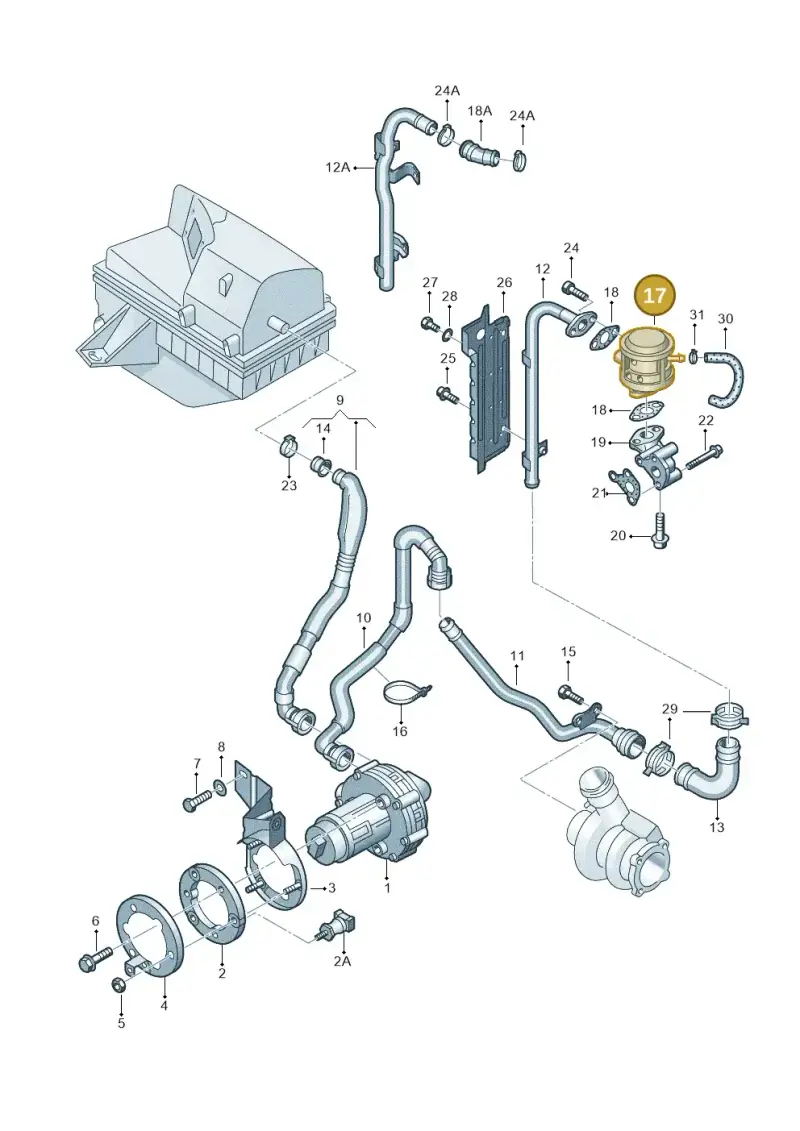 079131101AR — Volkswagen 3B0 platform diagram 195131050, position 17