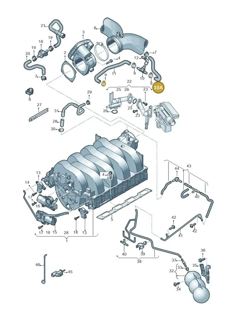 079133783AG — Volkswagen Touareg                08> (2007-) diagram 616133600, position 10A
